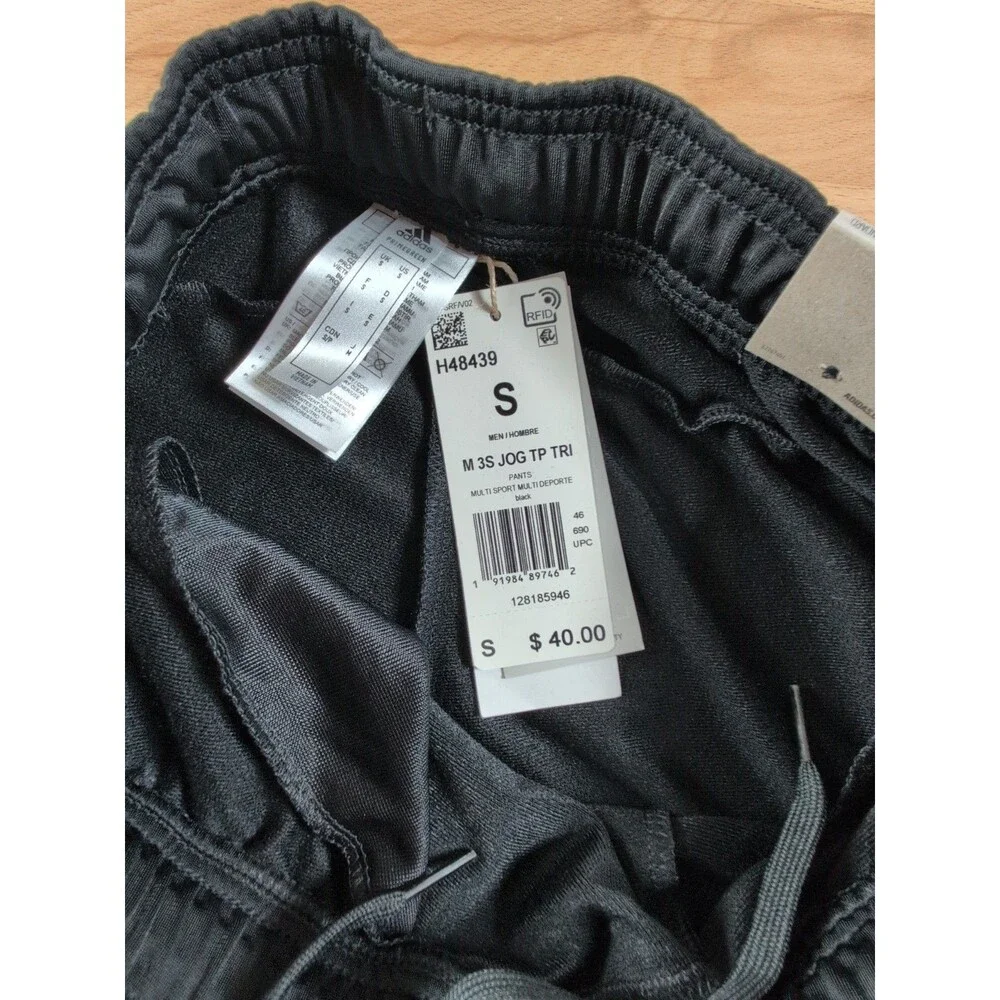Adidas Mens 3 Camo Stripes Warm-up Tricot Joggers Pants Small Black H48439